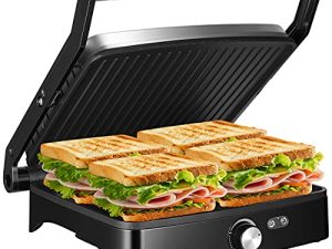 OSTBA Panini Press Grill Grill d'intérieur pour