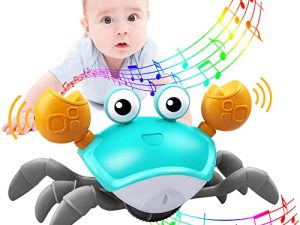 Plnmlls Crawling Crab Baby Toy,Tummy Time Baby