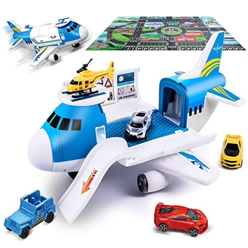 Ensemble de jouets d'avion pour le transport et l'avion de 3, 4, 5