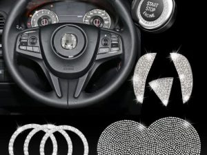 JINGSEN Bling Accessoires de Volant Compatible avec