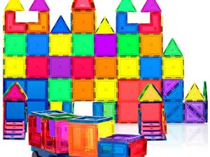 60 PCS Blocs Magnétiques 3D Carreaux Magnétiques