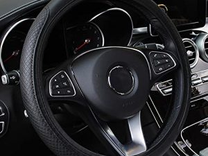 Housse de volant de voiture en cuir
