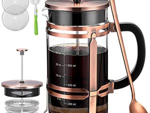 Cafetière à piston (34 oz) avec 4