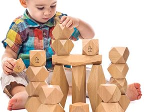 OATHX Montessori Jouets Pierres à Empiler en