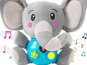 LITTLESMET Peluche Éléphant Bébé Jouets Musicaux 6