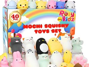 ROSYKIDZ 40pcs Mochi Squishy Toys Bulk