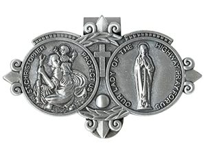 Fanhostco Médaille Saint St Christophe pour voiture