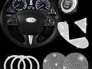 JINGSEN Autocollant décoratif en diamant pour volant
