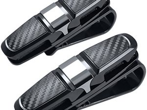 FineGood Lot de 2 porte-lunettes pour pare-soleil