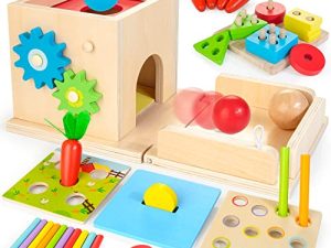 JUSTWOOD Jouets Montessori pour enfants de 1