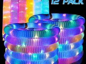 Rapean Lot de 12 tubes lumineux pop