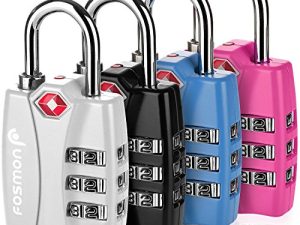 Fosmon Lot de 4 cadenas à bagages