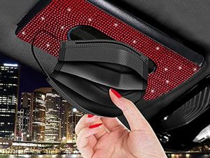 FUNOJOY Porte-mouchoir Bling pour visière de voiture