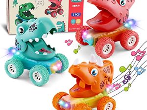 Yutin Baby Dinosaur Toy Cars for 1