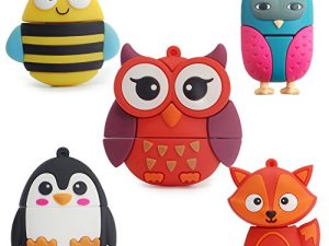 LEIZHAN 5X8GB Animaux Mignons Clé USB avec
