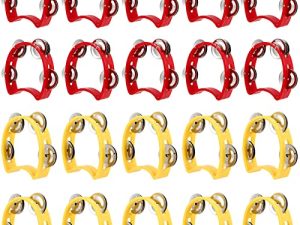 MUKLEI Lot de 20 mini tambourins portatifs