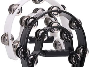 Lot de 2 tambourins à double rangée