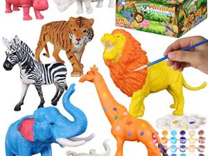 Yileqi Kit de peinture d'animaux Safari pour