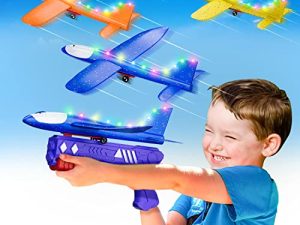 Lot de 3 jouets d'avion avec lanceur