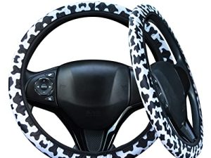 Couvre-volant de voiture à imprimé vache Couvre-volant