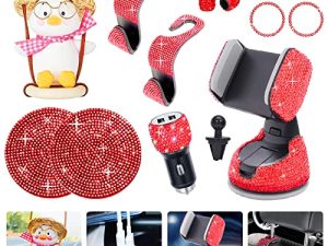 Lanvee Ensemble d'accessoires de voiture Bling pour