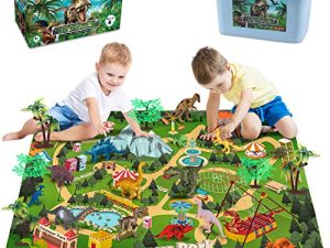 Ensemble de jouets de dinosaure avec tapis