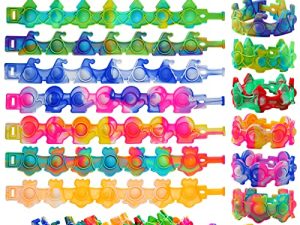Mchochy Lot de 24 bracelets pop de