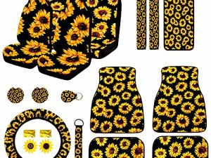 Ensemble d'accessoires de voiture tournesol 21 pièces