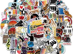 Lot de 100 autocollants de musique orchestrale