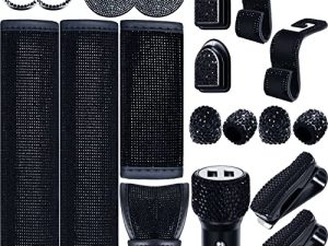 Ensemble d'accessoires de voiture Bling 19 pièces