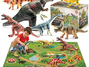 6 grands jouets de dinosaures réalistes pour
