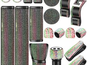 Ensemble d'accessoires de voiture Bling 19 pièces