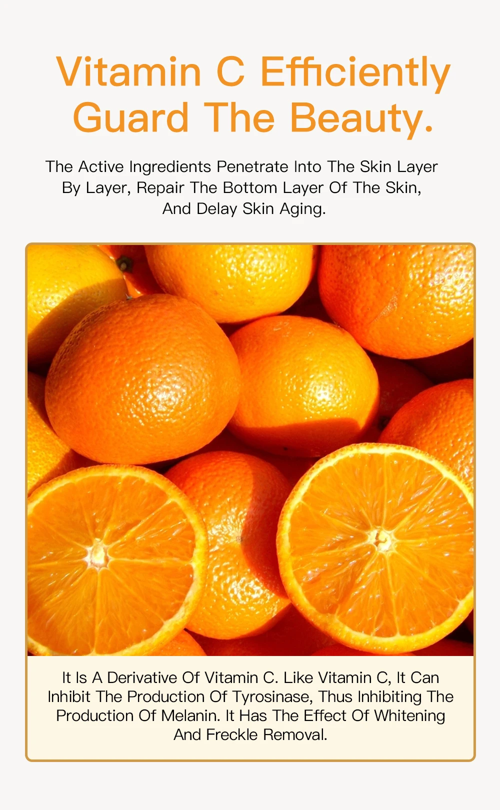 La vitamine C protège efficacement la beauté
