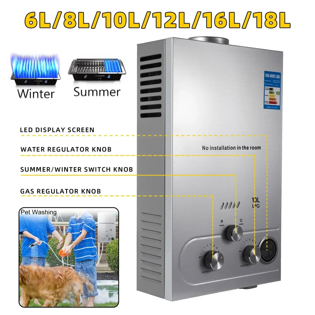 « Chauffe-eau instantané gaz propane VEVOR » – Test et Avis