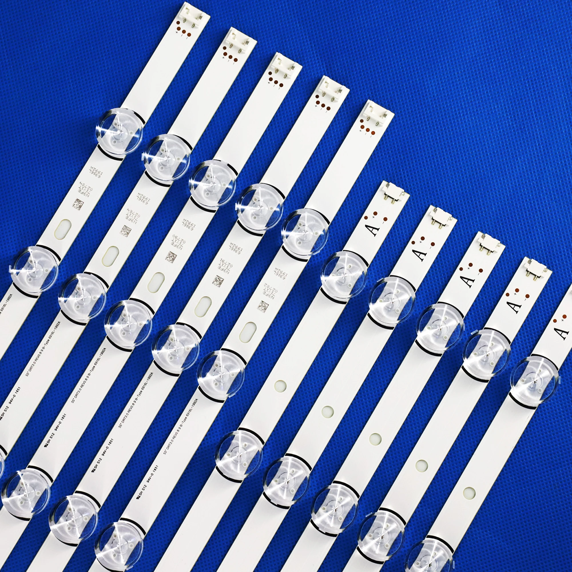 Kit 10 Barres Rétroéclairage LED Pour Téléviseur LG 65UJ6200 / 65UJ620V - Bandes De Remplacement CRH-A653...