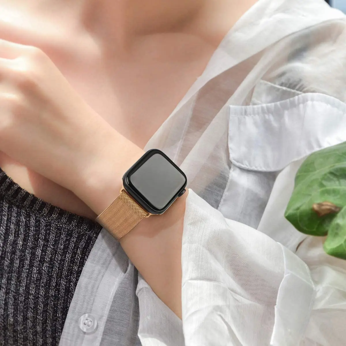 Bracelet à boucle milanaise pour Apple Watch Band