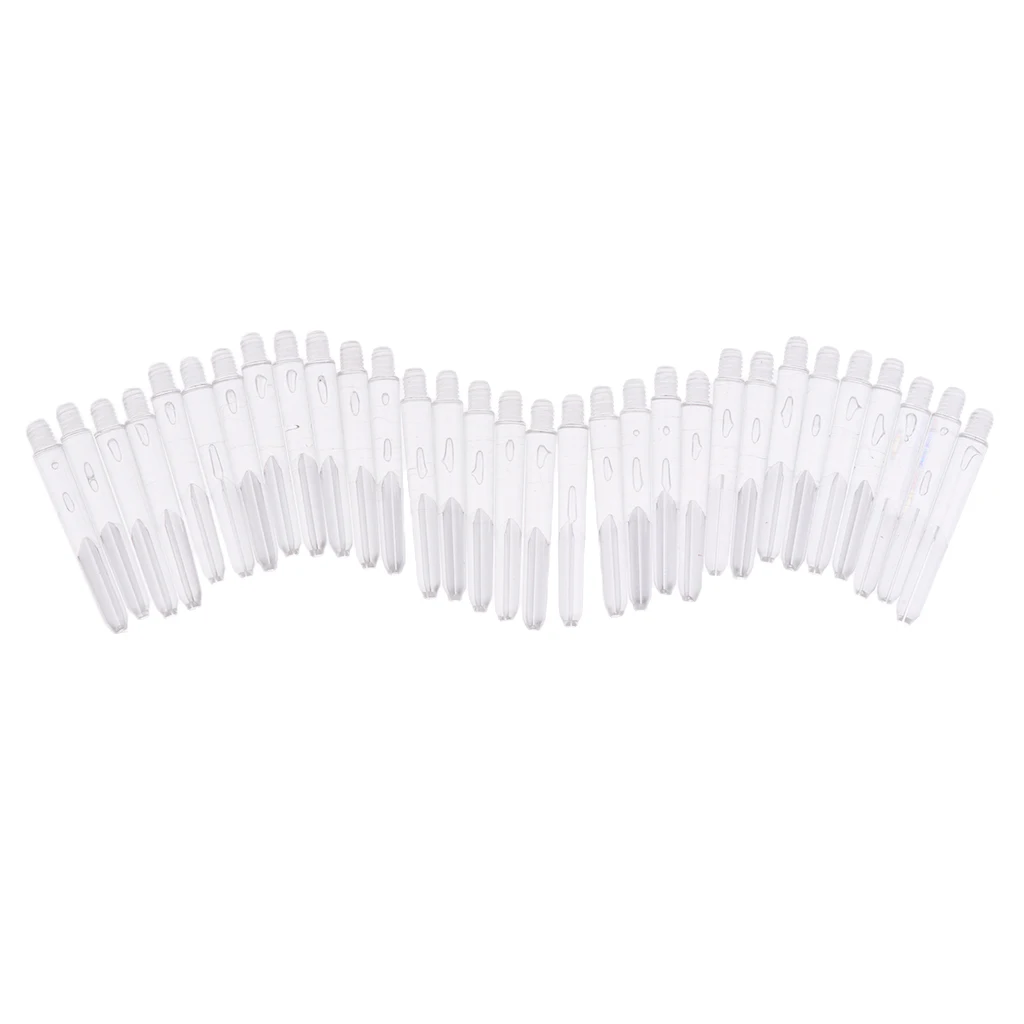 MagiDeal 30 Pcs 35mm 2BA Thread Plastic Re-Grooved Dart Stems Shafts 6 Colors to Choose 2BA Stems Aluminum Dart Shafts