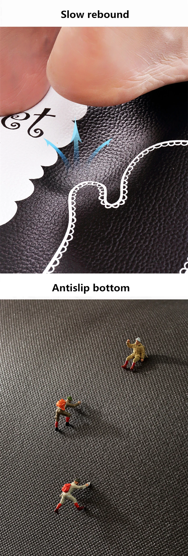 Tapis de cuisine en cuir PVC résistant à l'huile