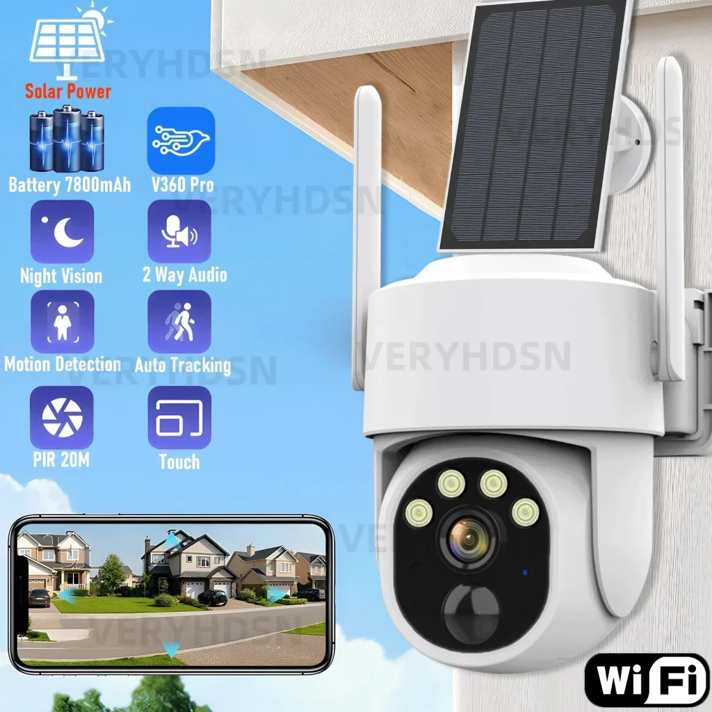 Caméra extérieure solaire avec WiFi et 2K. – Test et Avis