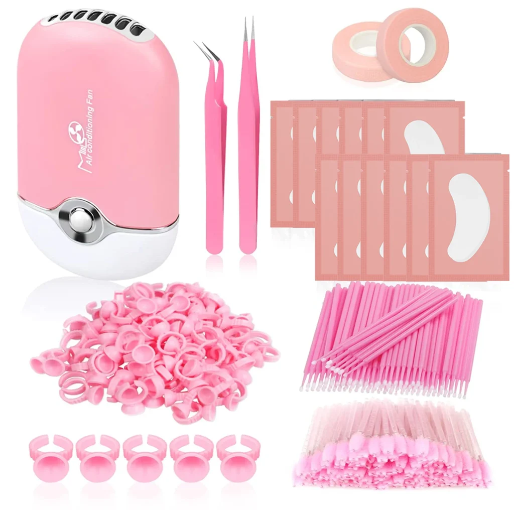 Kit extensions cils: ventilateur, sèche-cils, accessoires. – Test et Avis