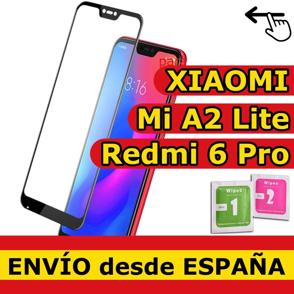 Verre trempé protecteur pour Xiaomi MI A2 Lite / Redmi 6 Pro – Noir – Test et Avis