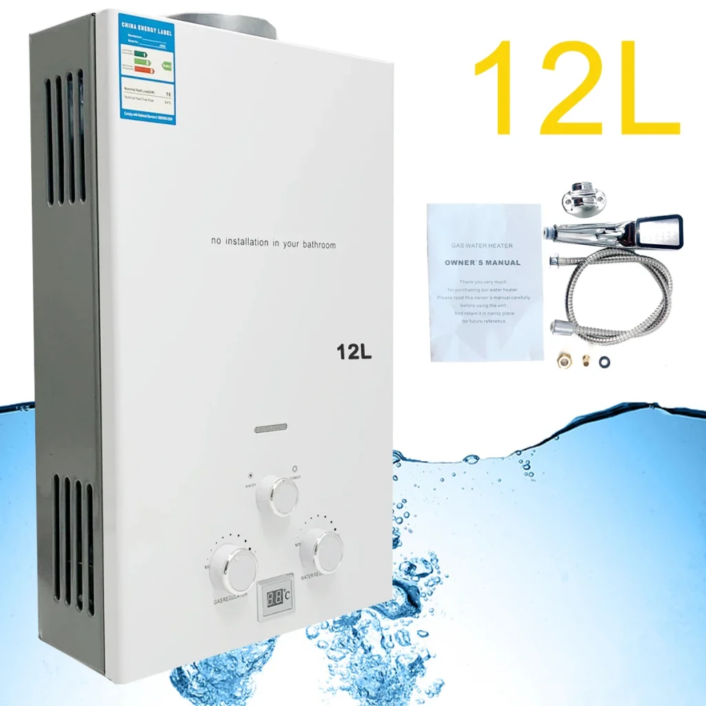 Chauffe-Eau Propane GPL 12L avec Pomme de Douche pour Camping en Plein Air – Test et Avis