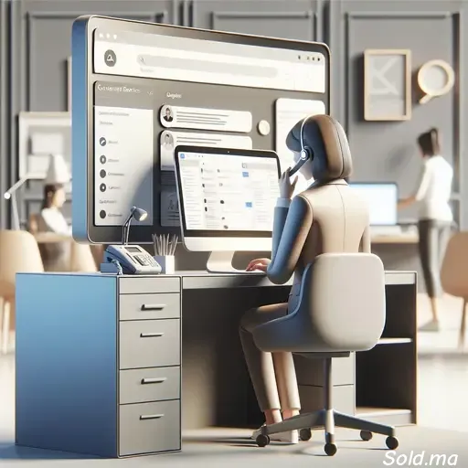 image d'un agent répondant rapidement aux demandes des clients via téléphone et email