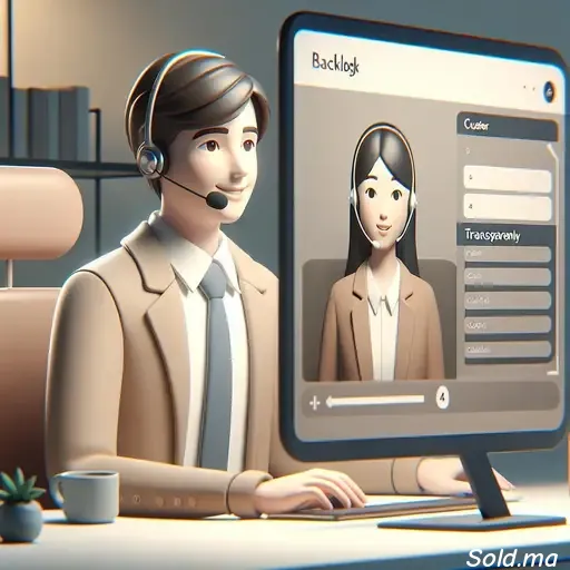 image d'un représentant discutant avec un client satisfait