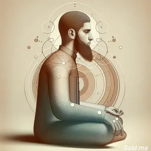 Awareness entre stimulus et réponse | Sold.ma illustration des bénéfices de la méditation sur l'esprit