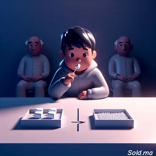 Choix temporal discounting recompenses immediates | Sold.ma illustration des choix d'enfants entre gâteries immédiates